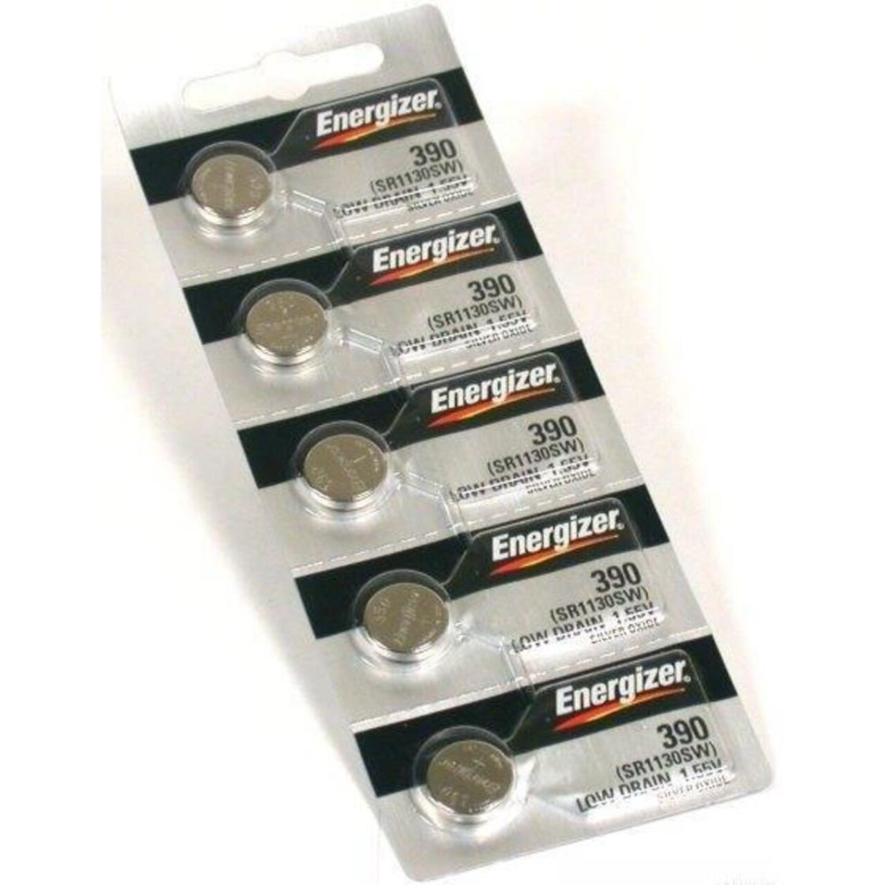 Energizer Batteries 390/389 (189, SR1130SW, SR1130W) Silver Oxide Watch Battery. On Tear Strip (Pack